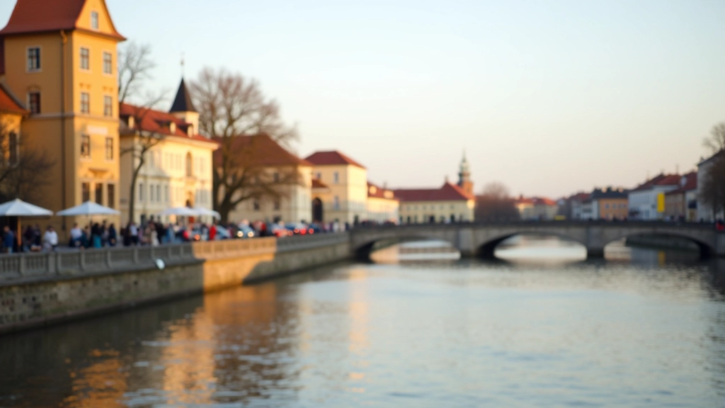 Daugava River waterfront view with Riga's Old Town medieval buildings reflected in calm water